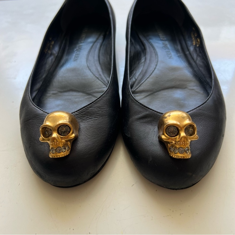 Alexander McQueen black flats size 10.5